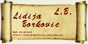 Lidija Borković vizit kartica